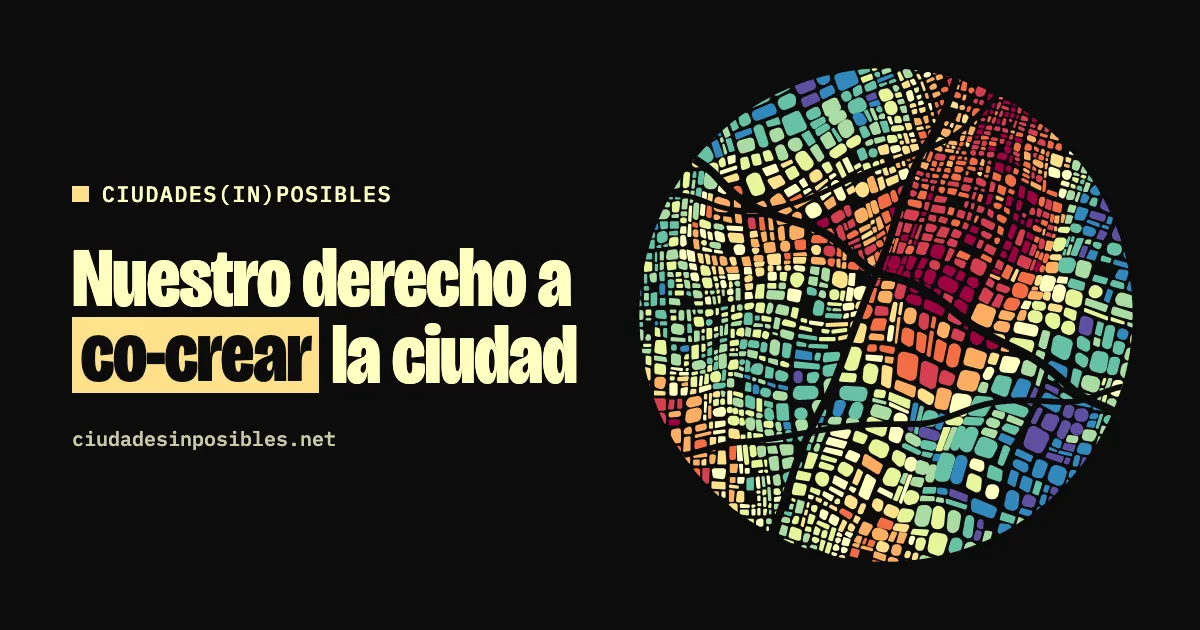 Imagen de portada de Ciudades(In)Posibles, con el mosaico de áreas, puntos y líneas del juego.